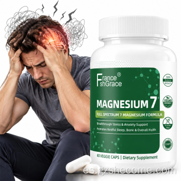 Shecome Magnesio 7 Cápsulas Estrés del sueño Soporte óseo
